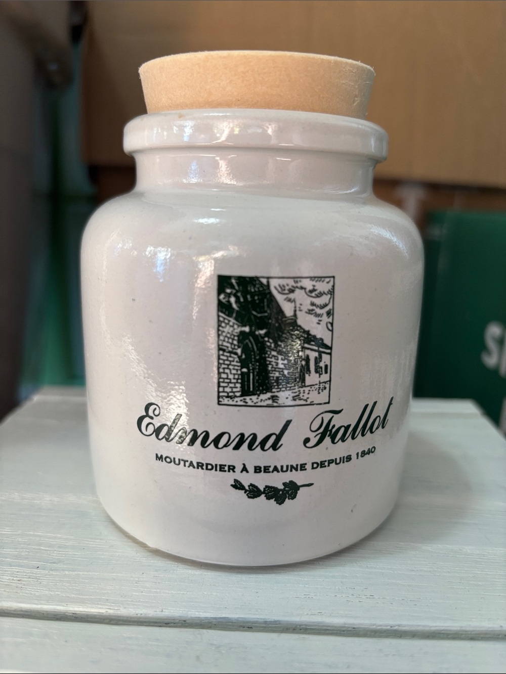 Vintage Edmond Fallot Ceramic Mustard Jar
